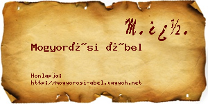 Mogyorósi Ábel névjegykártya