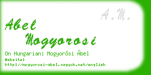 abel mogyorosi business card